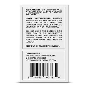 Trexeo For Kids - Usage Label